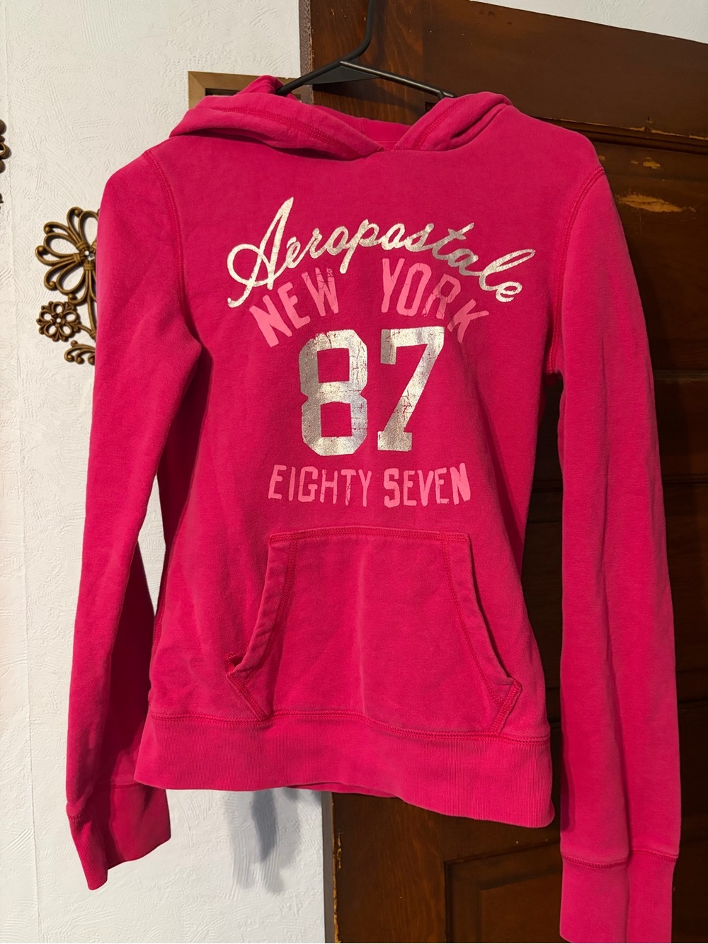 Y2K Aeropostale Pink '87 Logo Hoodie
